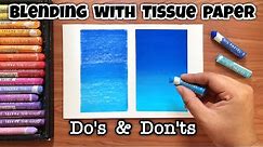 How to blend oil pastels with Tissue paper ~ Mungyo Oil Pastel blending techniques for beginners
