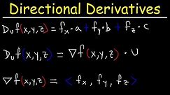 How To Find The Directional Derivative and The Gradient Vector
