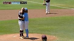 Little League batter hugs pitcher who hit him in head with ball | ABC7 Chicago
