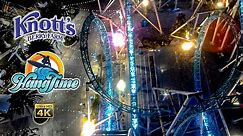 2022 HangTime Roller Coaster On Ride Front Row Night Time 4K POV Knott's Berry Farm