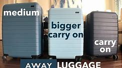 AWAY LUGGAGE Which size is for YOU? | Carry on, Bigger Carry On, Medium | MAGGIE'S TWO CENTS
