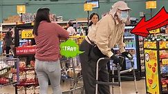 Fat Grandpa Farts on People at Grocery Store Right Before Thanksgiving!!