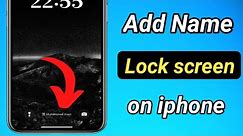 How to write Name on iphone lock screen // customized iphone screen