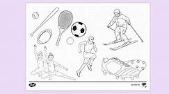 Printable Sports Colouring Page