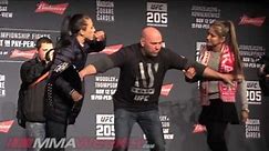 Joanna Jedrzejczyk Head Butts Karolina Kowalkiewicz at UFC 205 Face Off