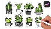 Image result for Cactus Tekenen. Size: 176 x 100. Source: www.youtube.com