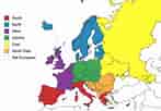 Image result for Regions of Europe. Size: 147 x 102. Source: wonderingmaps.com