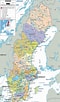 Image result for Sverige karta. Size: 60 x 102. Source: www.maps-of-europe.net