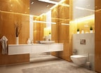 Image result for Bagno in Travertino giallo. Size: 144 x 104. Source: www.pinterest.com