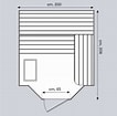 Risultato immagine per misure Sauna. Dimensioni: 106 x 105. Fonte: www.bsvillage.com