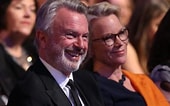 Image result for Sam Neill Partner. Size: 170 x 106. Source: www.distractify.com