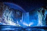 Image result for Waterfall at Night. Size: 161 x 106. Source: wallhere.com