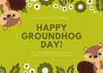 Image result for Groundhog Day Cards. Size: 150 x 106. Source: www.canva.com