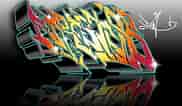 Billedresultat for 3D Graffiti Generator. størrelse: 182 x 106. Kilde: awasomegraffiti.blogspot.com