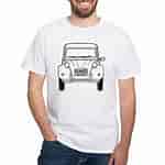 Résultat d’image pour Citroen 2CV T-Shirt humoristique 'car Troubles' Tee Shirt. Taille: 150 x 150. Source: www.cafepress.com