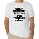 Image result for Tee shirt personnalisé Humoristique. Size: 150 x 150. Source: www.cdiscount.com