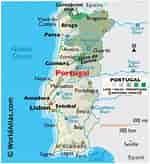 Image result for Portugal Map. Size: 150 x 164. Source: www.worldatlas.com