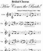 Image result for Here Comes the Bride Violin Sheet Music. Size: 135 x 175. Source: www.barnesandnoble.com