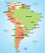 Image result for Sydamerika länder. Size: 150 x 176. Source: freeworldmaps.net