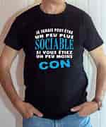 Image result for Tee Shirt Avec message humoristique. Size: 150 x 180. Source: phrasescultes.fr