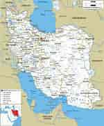 Image result for Iran Map. Size: 150 x 181. Source: www.ezilon.com