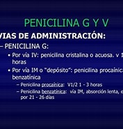Image result for Penicilina Benzatina Vías De Adm.. Size: 177 x 185. Source: es.slideshare.net