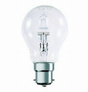 100 watt BC-B22mm Clear Halogen Energy Saving GLS Light Bulb కోసం చిత్ర ఫలితం. పరిమాణం: 176 x 185. మూలం: www.lamps2udirect.com