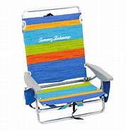 Risultato immagine per Tommy Bahama Set of 2 5-Position Classic Lay Flat Backpack Beach Chairs with Cooler, Storage Pouch and Towel Bar, Striped. Dimensioni: 178 x 185. Fonte: www.homedepot.com