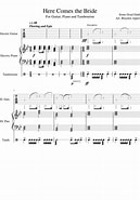 Image result for Here Comes the Bride Chords. Size: 129 x 185. Source: musescore.com