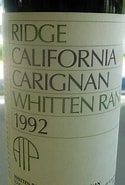 Image result for Ridge Carignane Whitten Ranch. Size: 125 x 185. Source: www.cellartracker.com