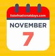 Image result for 7. November. Size: 181 x 185. Source: www.listofnationaldays.com