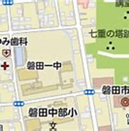 Bildergebnis für 磐田市桜ケ丘. Größe: 182 x 99. Quelle: www.mapion.co.jp