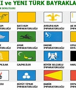 Image result for Tarihte Yaşamış Türk Devletlerinin Bayrakları. Size: 156 x 185. Source: www.sinifevraklari.com