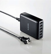 Image result for 6ポートAC充電器. Size: 176 x 185. Source: www.elecom.co.jp