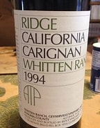 Image result for Ridge Carignane Whitten Ranch. Size: 144 x 185. Source: www.vivino.com
