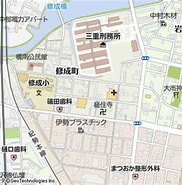 Image result for 三重県津市修成町. Size: 182 x 185. Source: www.mapion.co.jp