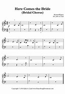 Image result for Here Comes the Bride Chords. Size: 129 x 185. Source: pianosongdownload.com