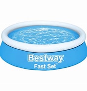 Résultat d’image pour Bestway - Fast Set - Piscine gonflable - 183 x 51 cm - ronde. Taille: 176 x 185. Source: www.carrefour.fr