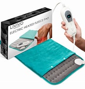 Image result for LIVIVO Therapeutic Electric Heat Pad for Neck Muscle Pain & Shoulder Relief - Heating Pad W/ Fast Heat Up & 3 Heat Settings. Size: 176 x 185. Source: www.ebay.com