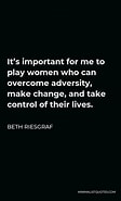 Image result for Beth Riesgraf QUOTES. Size: 112 x 185. Source: minimalistquotes.com