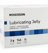 McKesson Lubricating Jelly Packets 的图像结果.大小：169 x 166。 资料来源：www.medonthego.com