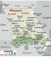 Afbeeldingsresultaten voor List of Towns in Missouri. Grootte: 163 x 185. Bron: mapsofusa.net