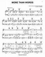 Image result for More Than Words Sheet Music Free. Size: 146 x 185. Source: www.sheetmusicdirect.com