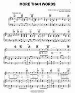 Image result for More Than Words Sheet Music free. Size: 149 x 185. Source: www.sheetmusicdirect.us