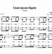 Image result for Vårsång Glad såsom fågeln. Size: 177 x 142. Source: yndemusicforlag.se