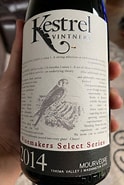 Afbeeldingsresultaten voor Kestrel Mourvedre Winemaker's Select. Grootte: 124 x 185. Bron: www.cellartracker.com