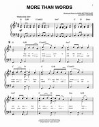 Image result for More Than Words Sheet Music free. Size: 145 x 185. Source: www.sheetmusicdirect.com