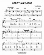 Image result for More Than Words Sheet Music free. Size: 147 x 185. Source: www.sheetmusicdirect.com