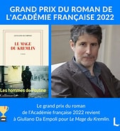 Grand Prix du roman de l'Académie française के लिए छवि परिणाम. आकार: 169 x 185. स्रोत: blog.lireka.com