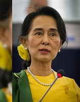 Image result for Aung San Suu Kyi. Size: 157 x 200. Source: www.siasat.com
